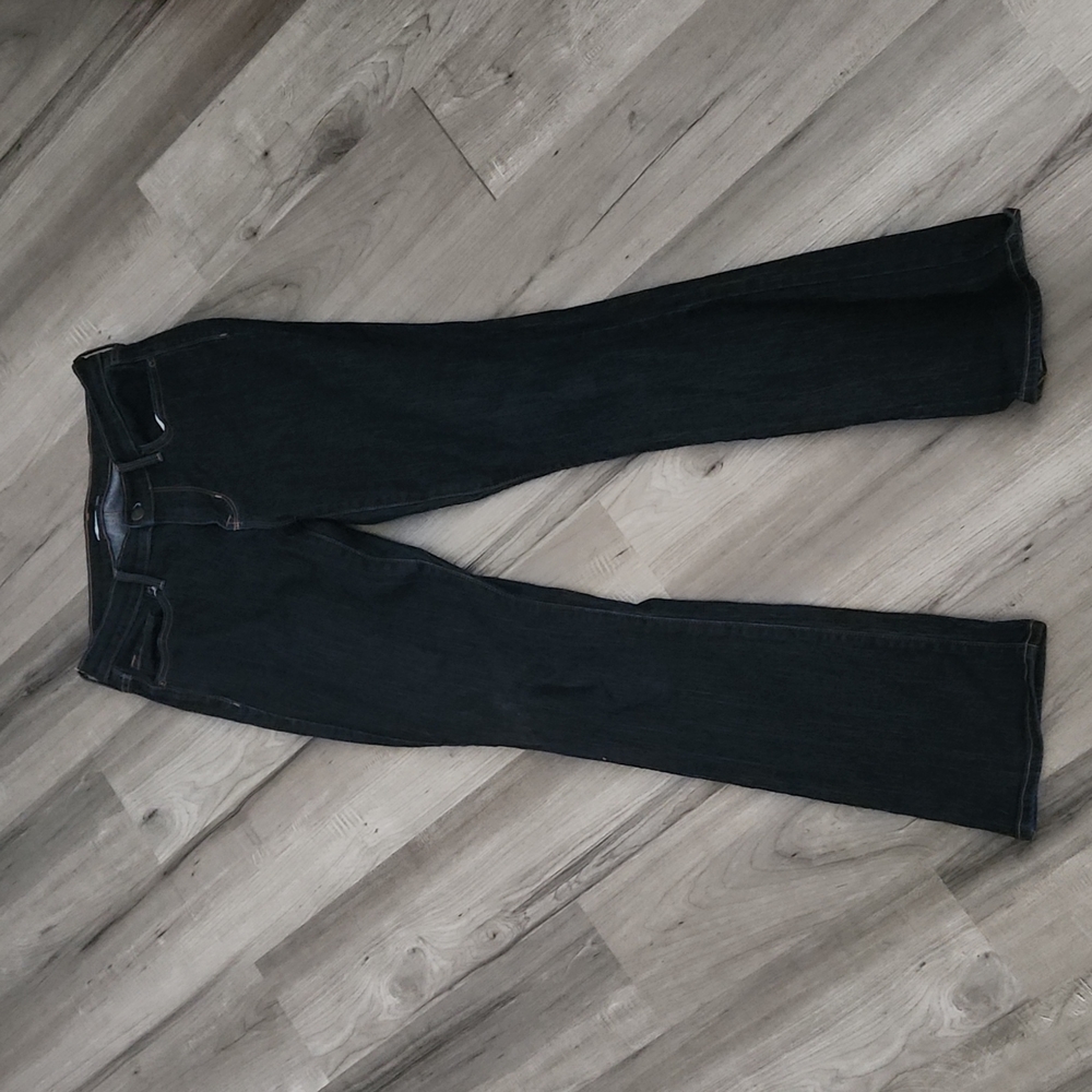 Dark denim bootcut jeans